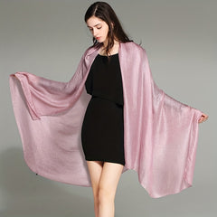 Womens XL Bright Silky Scarf Soft Shawl for Bridal Evening Party