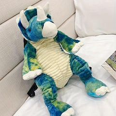 Boys Dinosaur Shaped Plush Backpack w/ Belt - Gift