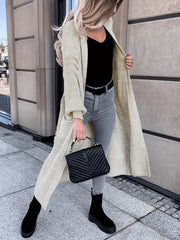 Solid Long Sleeve Stretch Cardigan