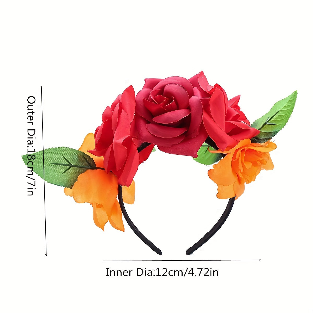 Girl s Rose Flower Wreath Hair Hoop Fairy Birthday Christmas Party Accessory