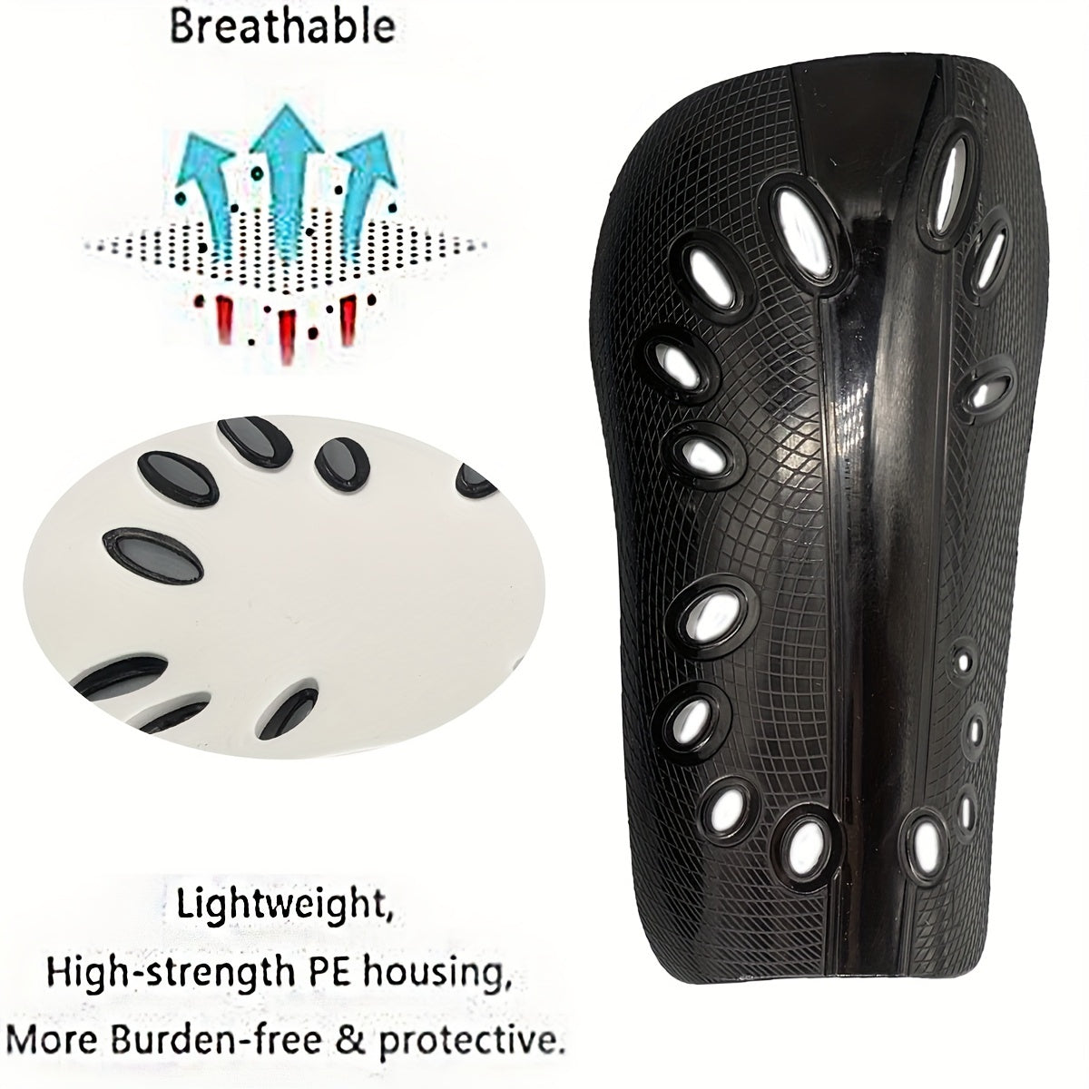 1pair Adult Football Shin Guards Breathable Protective Gear