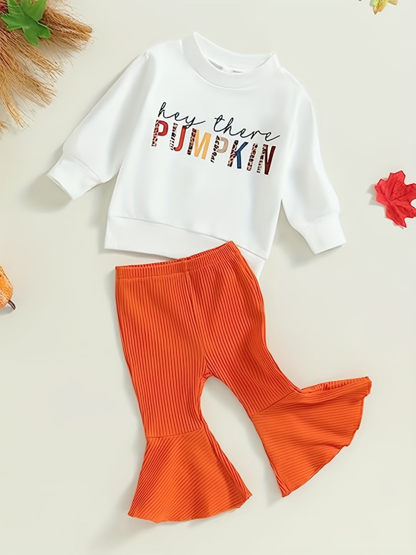 Newborn Baby Girls Halloween Pumpkin Pie Outfit