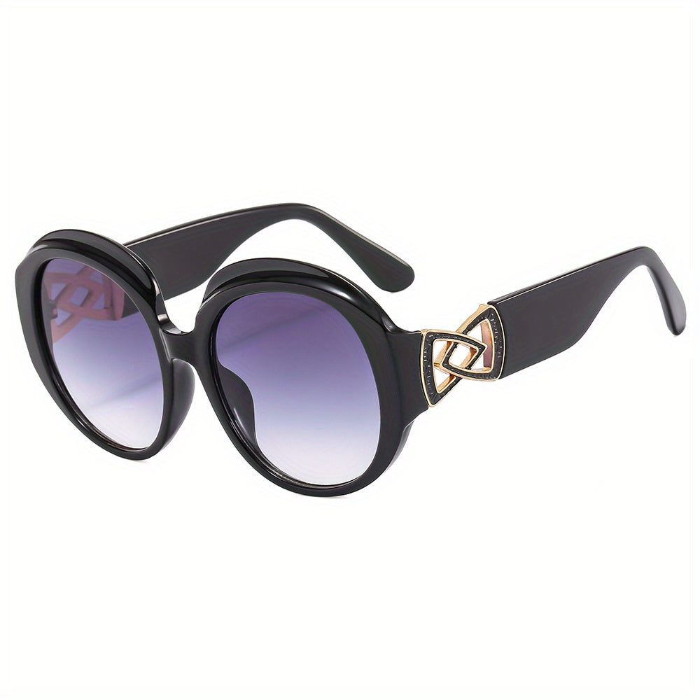 Men's Large Round Frame Sunglasses Mixed Decorative PC Eyewear