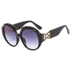 Men's Large Round Frame Sunglasses Mixed Decorative PC Eyewear