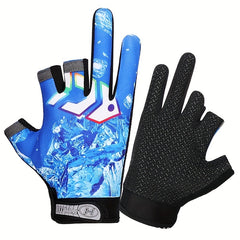 Breathable Anti Skid Fishing Gloves 3 Finger Dexterity Grip