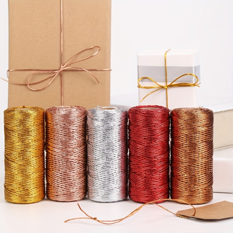 Golden Twine String Twist Ties Coil Ribbon for DIY Craft Jewelry Gift Packing