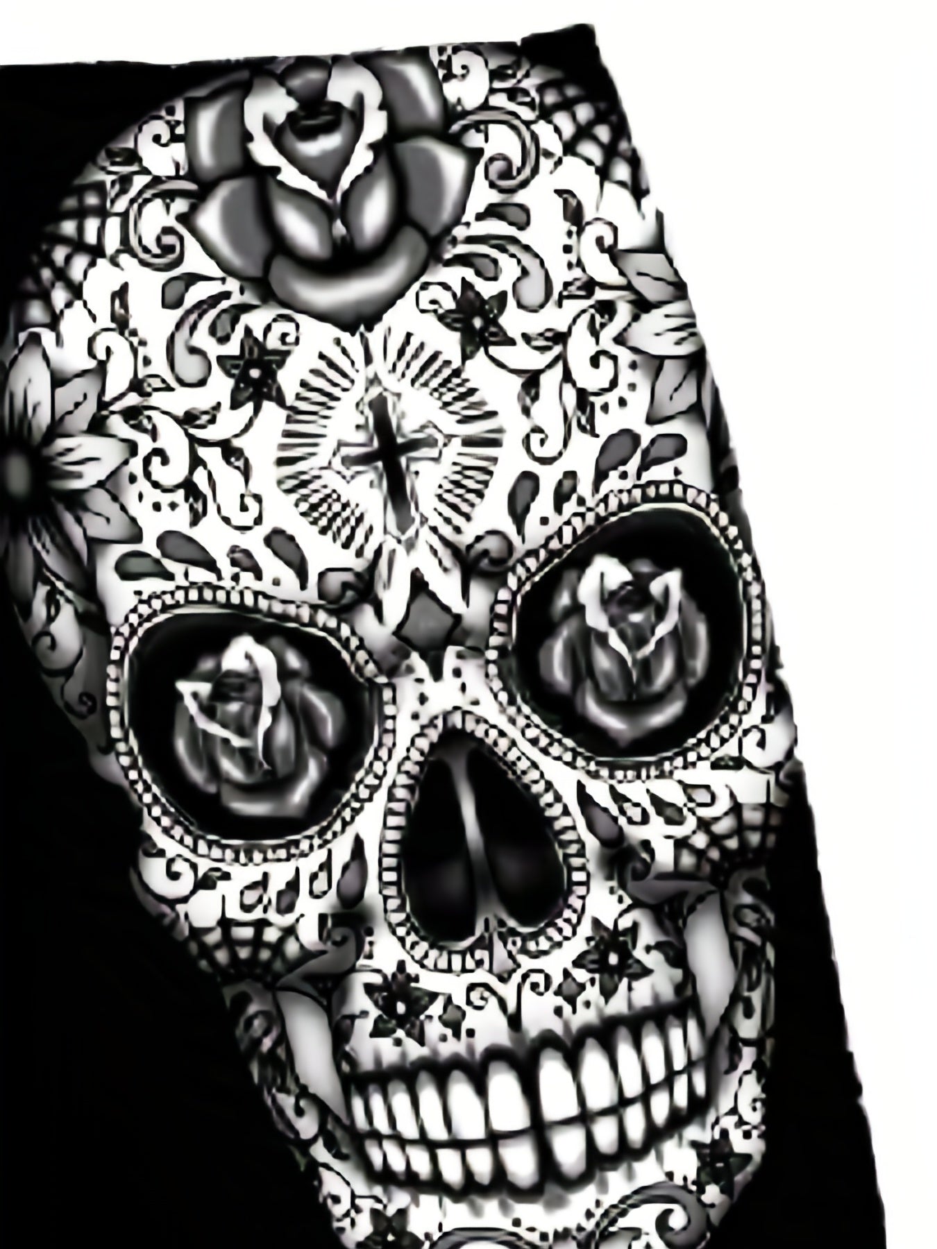 Men's Floral Skull Graphic Shorts 3D Print Elastic Waist Summer Outdoor Wear
