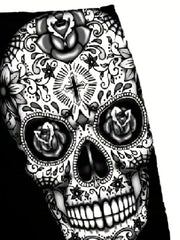 Men's Floral Skull Graphic Shorts 3D Print Elastic Waist Summer Outdoor Wear
