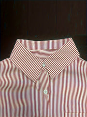 Stripe Print Button Up Long Sleeve Blouse
