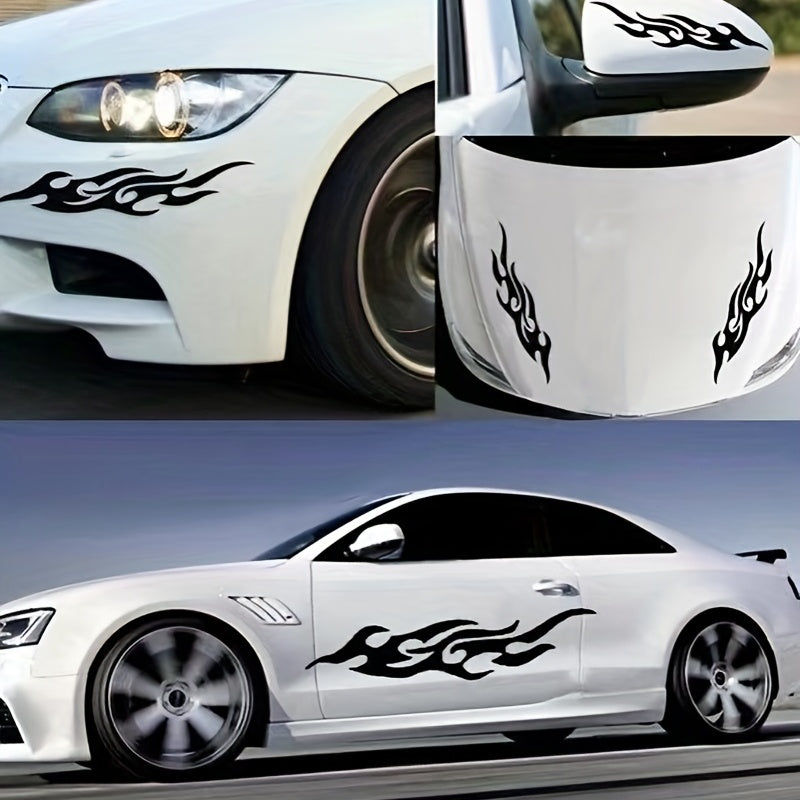Flame Pattern Bumper Stickers, Waterproof Decorative for Car Scratches