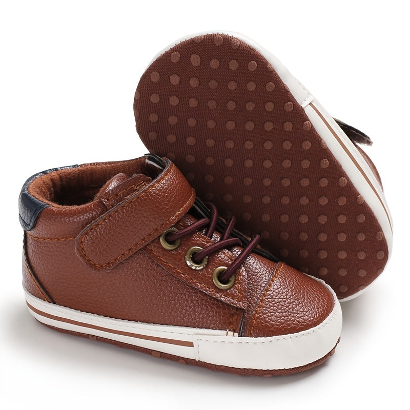 Casual Comfortable Boots for Baby Boys with Hook and Loop Fastener