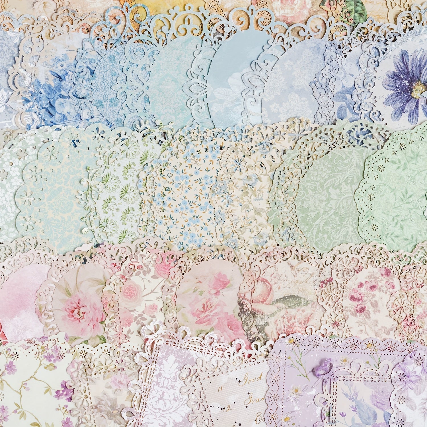 Flower Opening Period Lace Retro Floral Journal Sticky Note