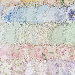 Flower Opening Period Lace Retro Floral Journal Sticky Note