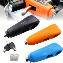 Motorcycle Alarm Hand Lock Anti theft Lock Red Orange