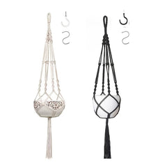 2pc Guno Macrame Plant Hanger - Indoor Hanging Basket & Flower Pot Holder