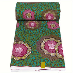 5.49M Polyester African Print Cloth Geometric Pattern Double-sided Print