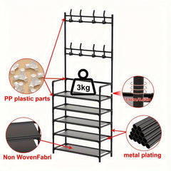 Standing Coat Rack Shoes Garment Clothes Hat Coat Rack 4 5 Layers