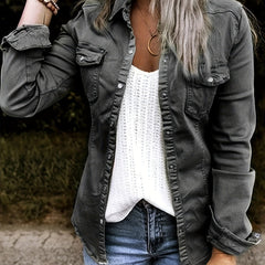Long Sleeves Denim Shirt Women's Jacket