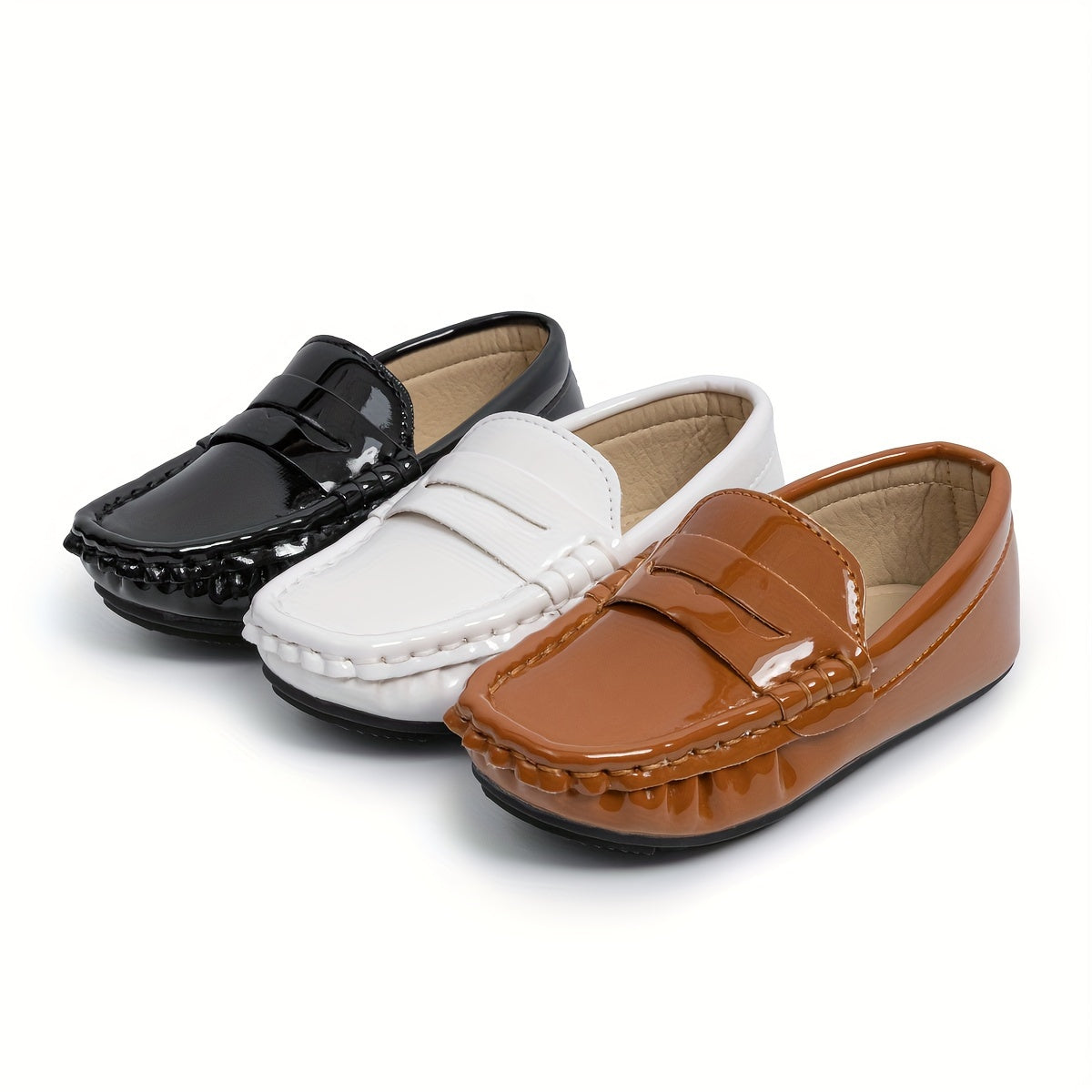 Boys Slip On Loafer Shoes Lightweight Comfortable Non Slip Flat Shoes
