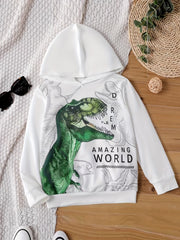 Boys Dinosaur Hoodies Long Sleeve Pullover Top Kid Outfits