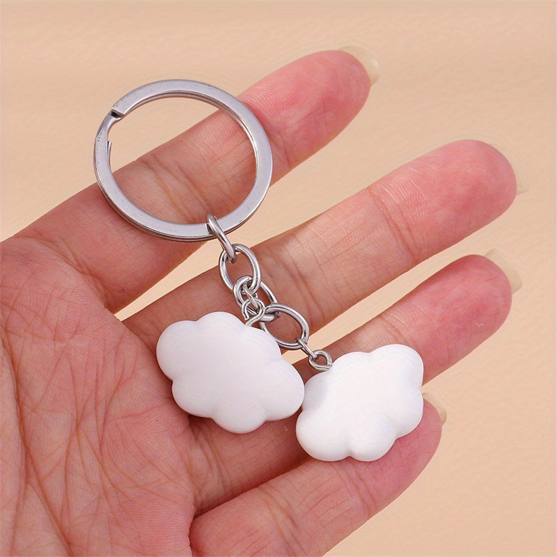 Cartoon Yellow Duck Keychain For Men, Candy Bear Cloud Bag Pendant