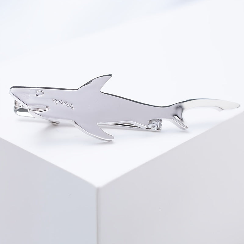 Silver Shark Tie Clip Men's Tie Clip Christmas Gift