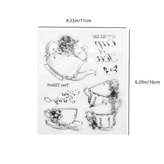 Tea Cup Teapot DIY Silicone Stamp