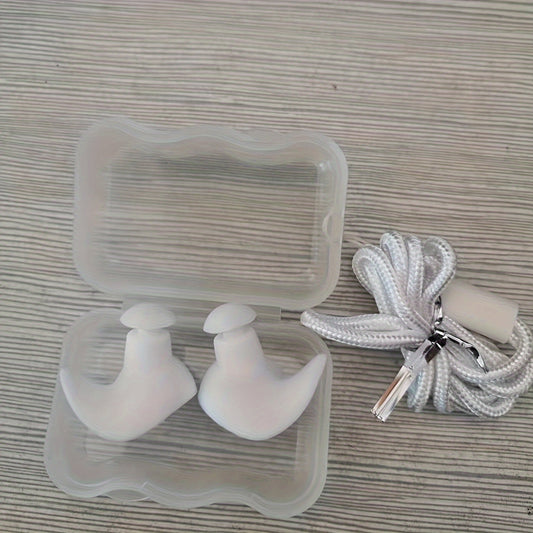 Reusable Earplugs with Lanyard for Swimming and Sleeping