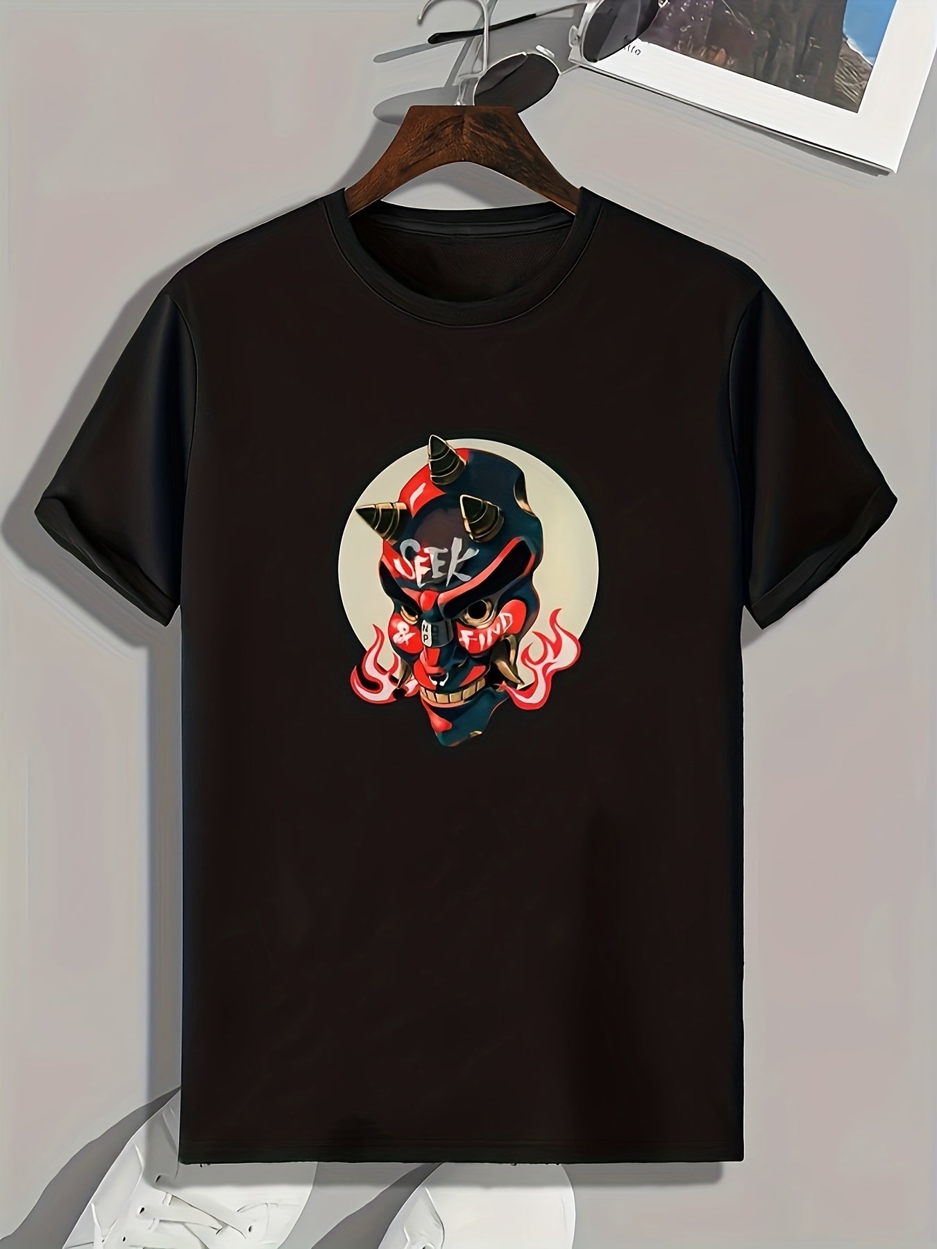 Monster Print Men's Graphic T shirt Casual Comfy Tees For Summer