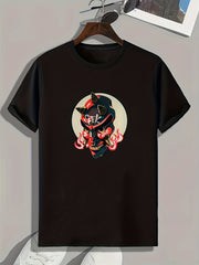 Monster Print Men's Graphic T shirt Casual Comfy Tees For Summer