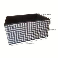 Houndstooth Clothes Drawer Storage Basket Large Reusable Box