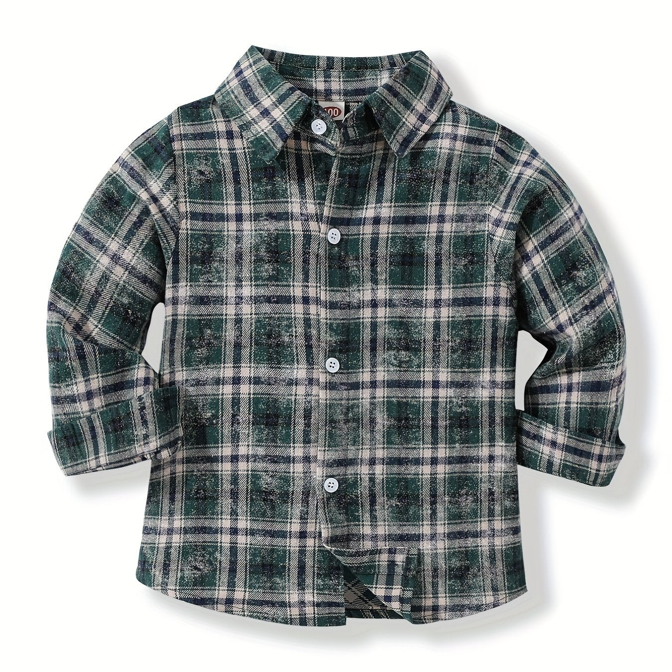Boys Plaid Shirts Long Sleeve Button Down Tops Spring Fall Outwear