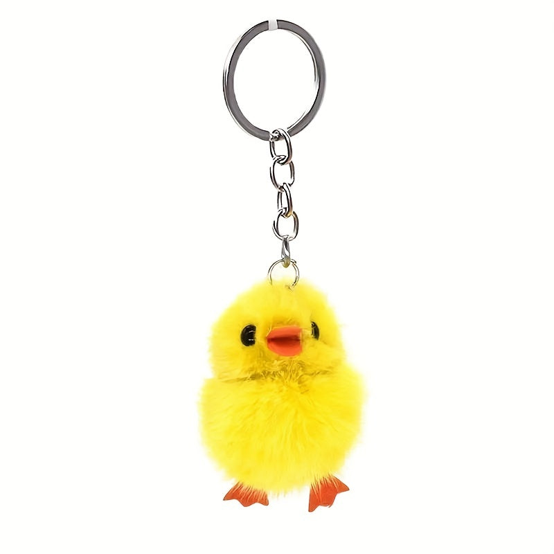 2pcs Little Duck Plush Key Chain Perfect Accessories Pendant