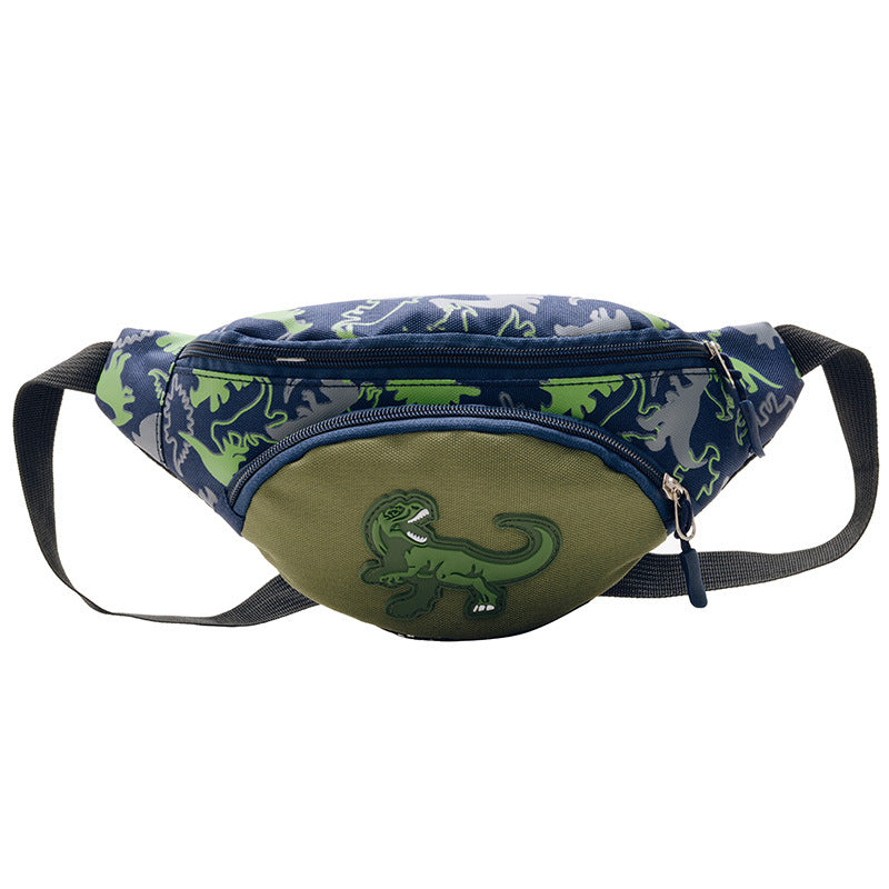 Kids Dinosaur Chest Bag Nylon Coin Purse Large Capacity Satchel Travel