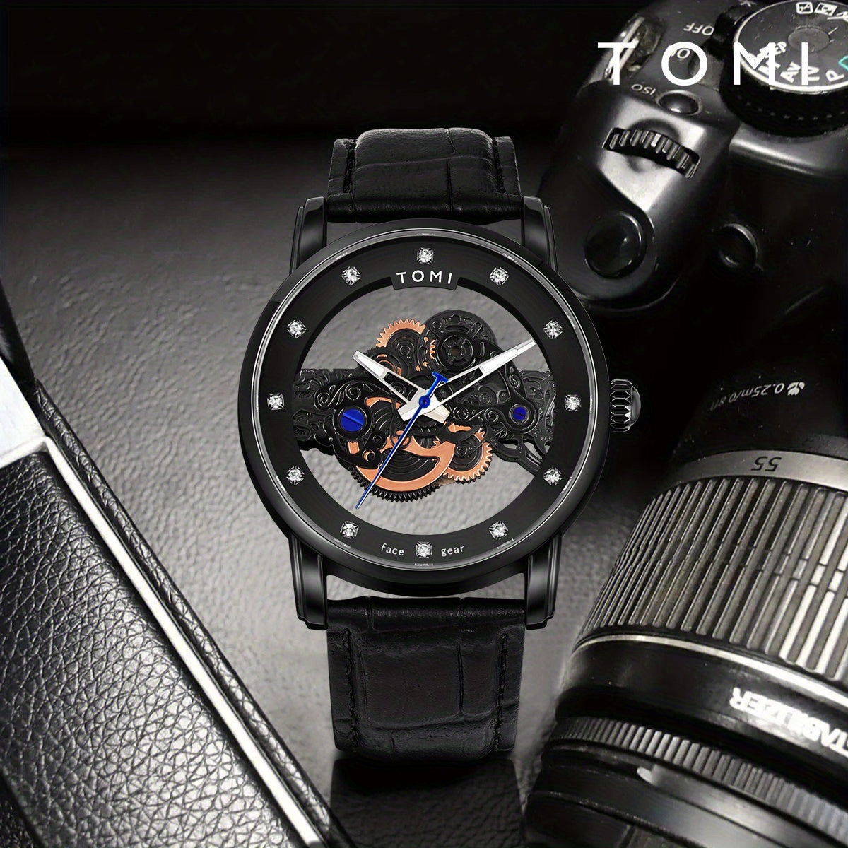 Teens Full Double-sided Hollow Mechanical Wrist Watch