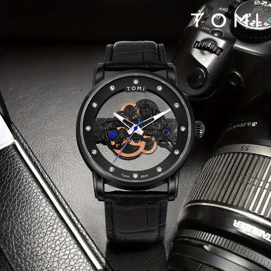 Teens Full Double-sided Hollow Mechanical Wrist Watch