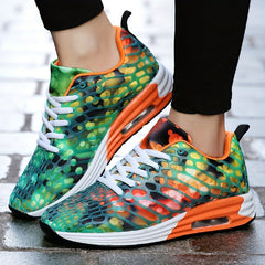 Women's Block Printing Non-slip Running Shoes with Air Cushion