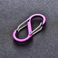 8pcs S-shaped Backpack Hanging Buckle Spring Keychain for Outdoor Camping