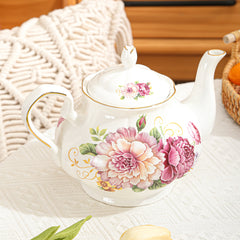 European Style Ceramic Teapot Floral Coffee Water Porcelain Gift