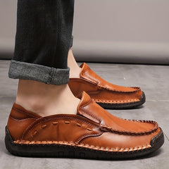 Men's Comfy Stitch Loafer Shoes Soft Sole Anti-skid Flat Shoes