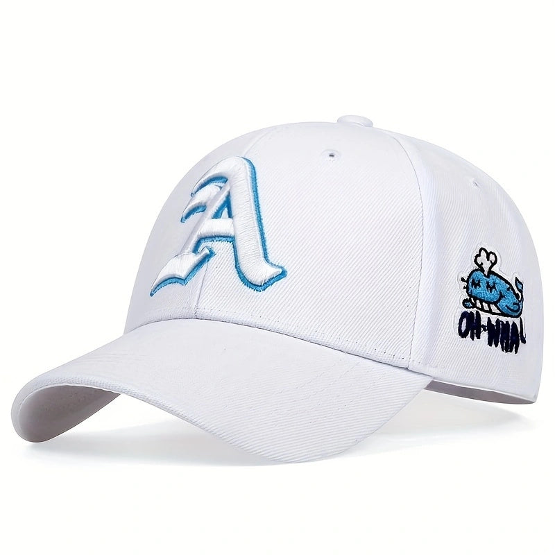 Men's Gothic A Letter Baseball Cap Sun Hat Adjustable Casual Style