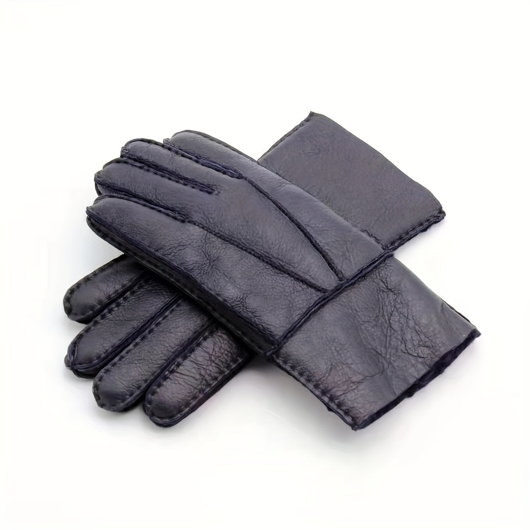 Warm Sheepskin Gloves Men Women Sports Riding Hand Wool Gloves