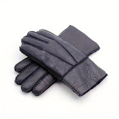 Warm Sheepskin Gloves Men Women Sports Riding Hand Wool Gloves