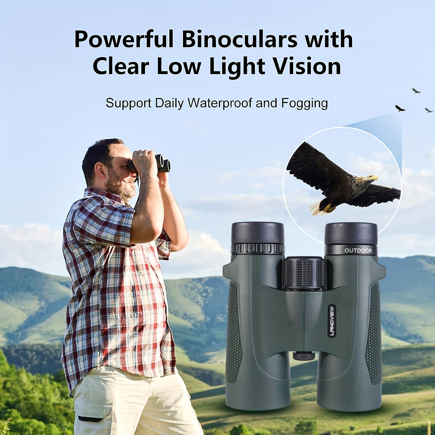 TK12x42 Waterproof & Fogproof Binoculars for Adults