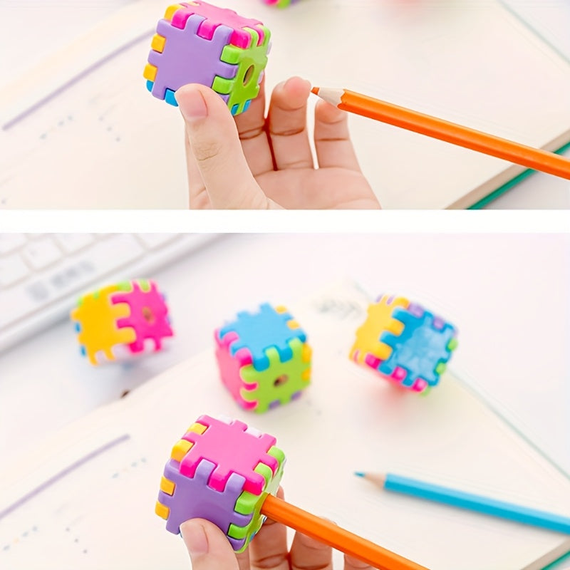 3pcs Mini Rolling Pencil Sharpener Manual School Stationery Gift Toy