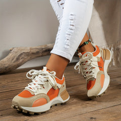 Block Mesh Chunky Sneakers Lightweight Shock Absorption Dad Shoes