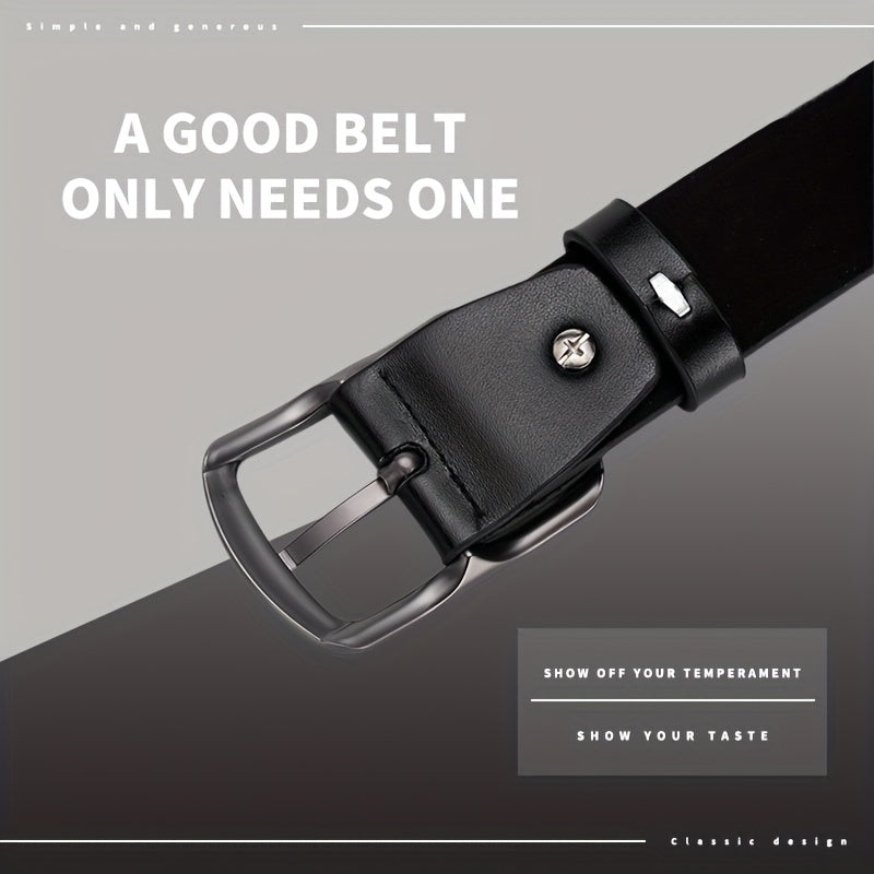 Men's PU Leather Belt Pin Buckle Casual Jeans Pants Belt