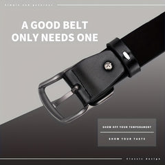 Men's PU Leather Belt Pin Buckle Casual Jeans Pants Belt