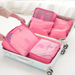 6pcs Travel Storage Bag Portable Clothes Storage Bag Luggage Packing Bag