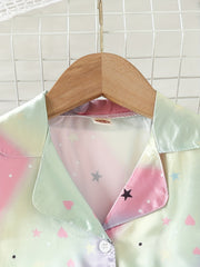 Kids Rainbow Star Cotton Pajama Set